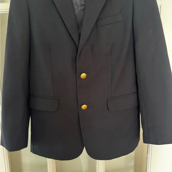 Nautica Boys Classic Blue Blazer with Gold Buttons like new! Size 12 - Picture 2 of 6